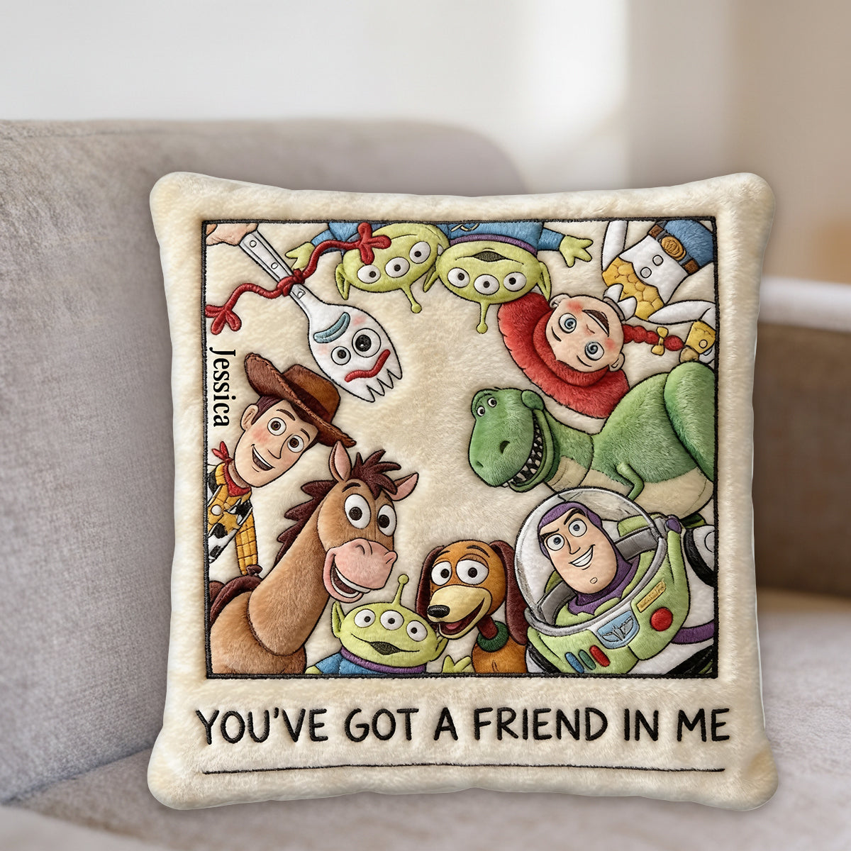 Personalized Faux Fur Pillow Custom Shape Kids Gift Idea Premium Faux Fur Pillow GradoCreations