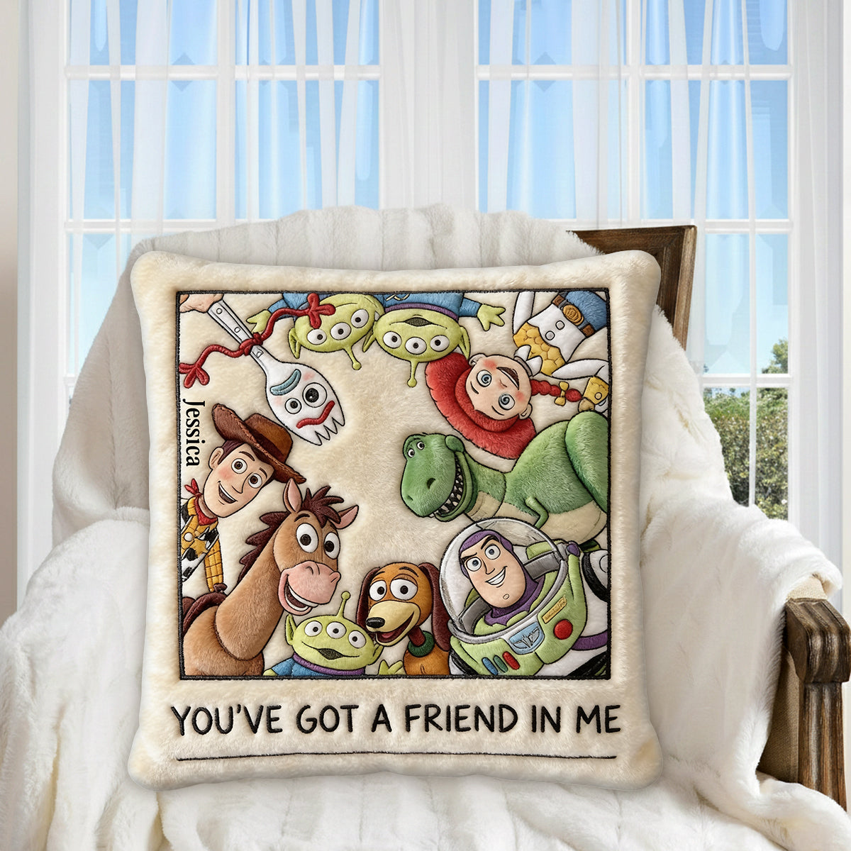 Personalized Faux Fur Pillow Custom Shape Kids Gift Idea Premium Faux Fur Pillow GradoCreations