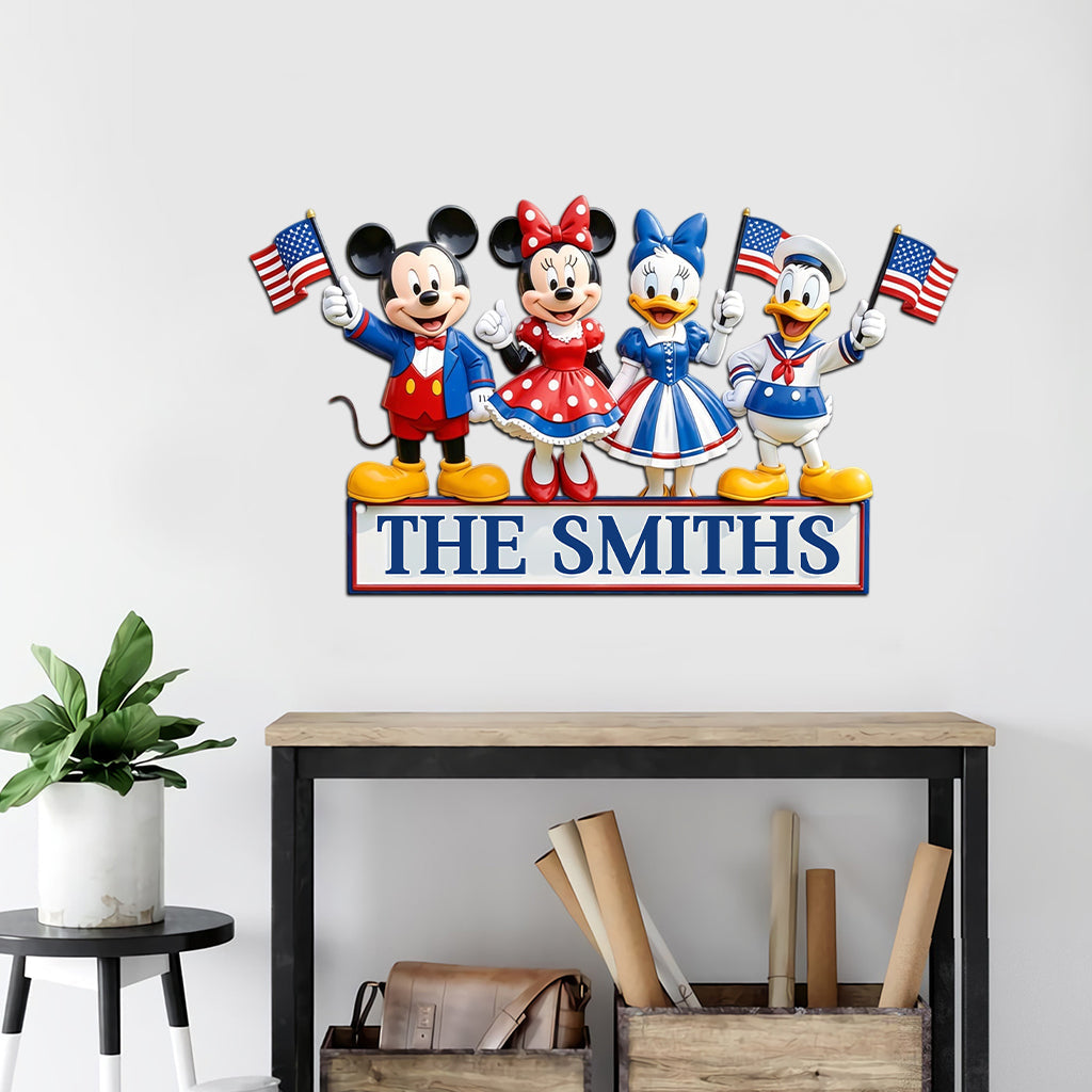 Personalized Independence Day Acrylic Stake & Metal Sign for Family Acrylic Stake & Metal Sign GradoCreations