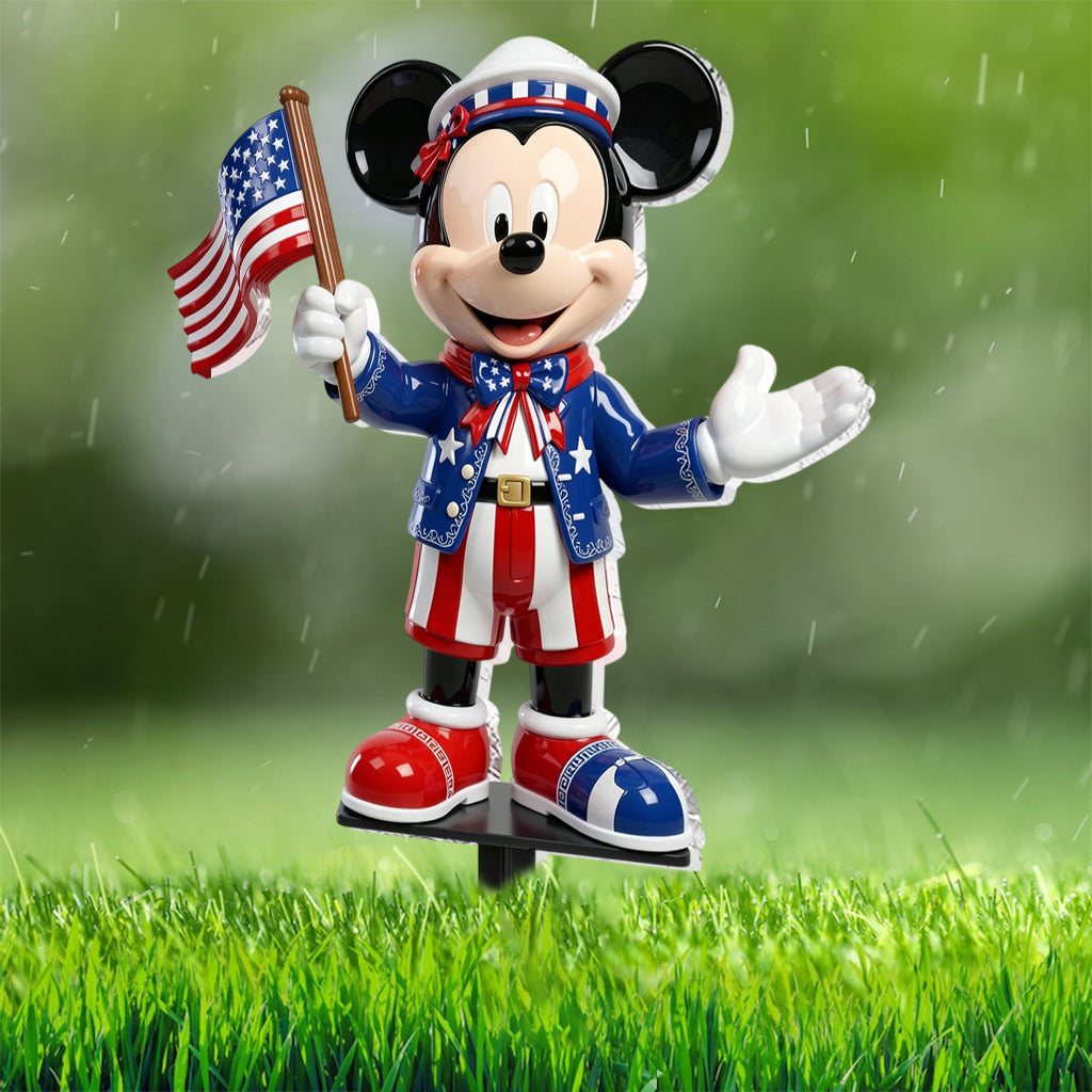 Personalized Independence Day Acrylic Stake & Metal Sign for Family Acrylic Stake & Metal Sign GradoCreations