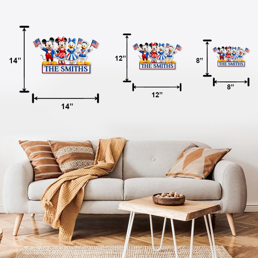 Personalized Independence Day Acrylic Stake & Metal Sign for Family Acrylic Stake & Metal Sign GradoCreations