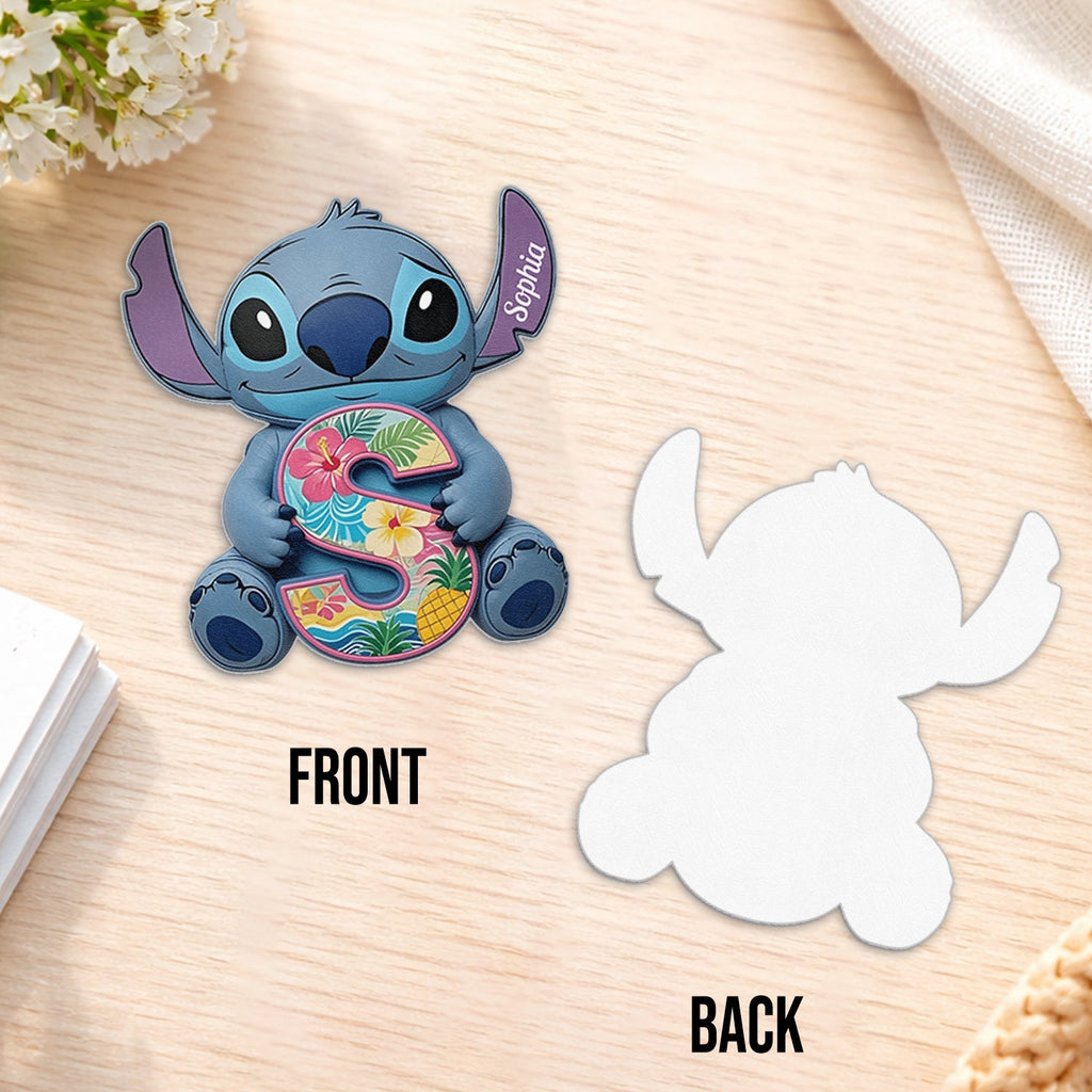 Custom Ohana Initial Letter Leather Patch Backpack for Kids Changeable Leather Patch Backpack GradoCreations