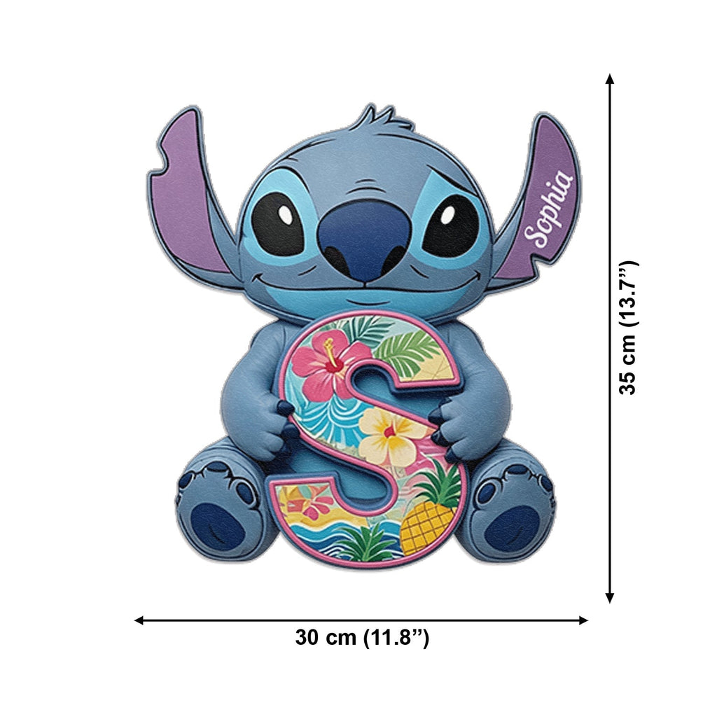 Custom Ohana Initial Letter Leather Patch Backpack for Kids Changeable Leather Patch Backpack GradoCreations