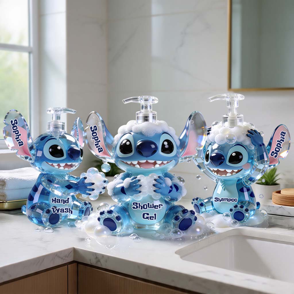 Personalized Kids Pump Dispenser for Shampoo, Hand Wash, Shower Gel Pump Dispenser GradoCreations