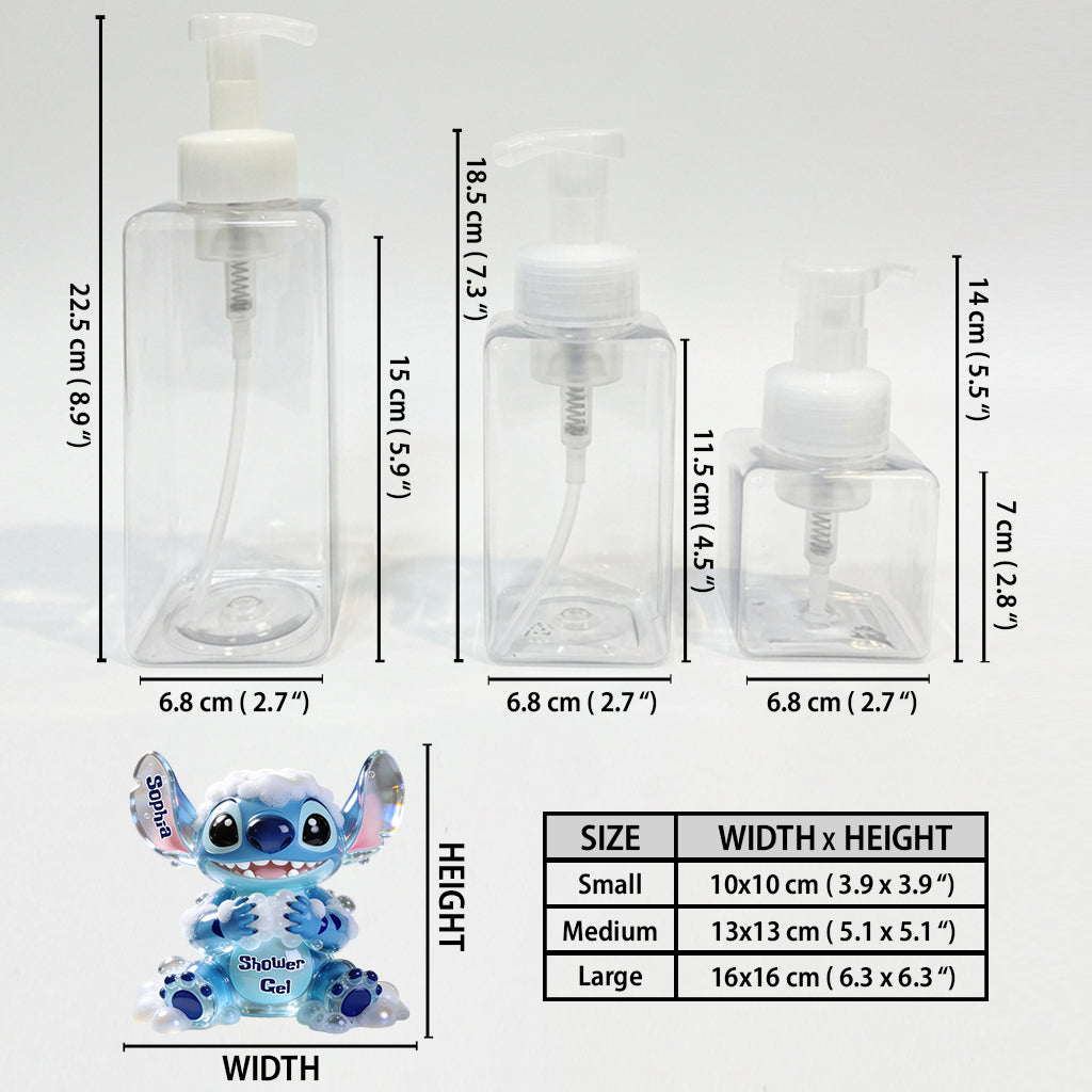 Personalized Kids Pump Dispenser for Shampoo, Hand Wash, Shower Gel Pump Dispenser GradoCreations