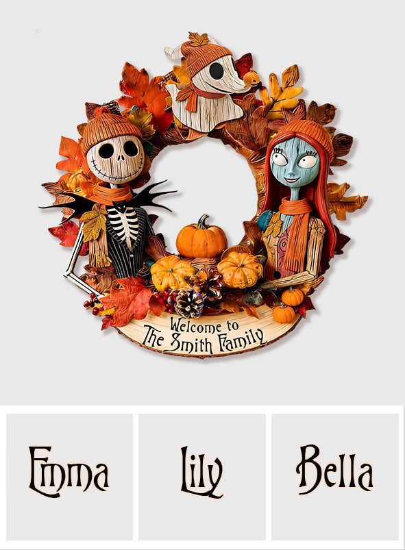 Personalized Nightmare Before Christmas Wood Sign Gift for Family Wood Sign GradoCreations