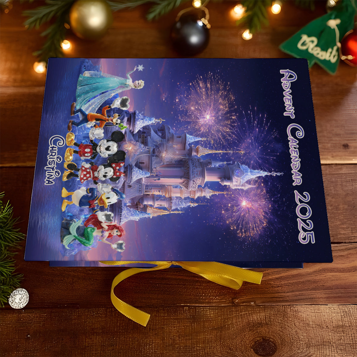 Personalized Advent Calendar with Custom Ornaments for Christmas Folded Advent Calendar With Ornaments GradoCreations