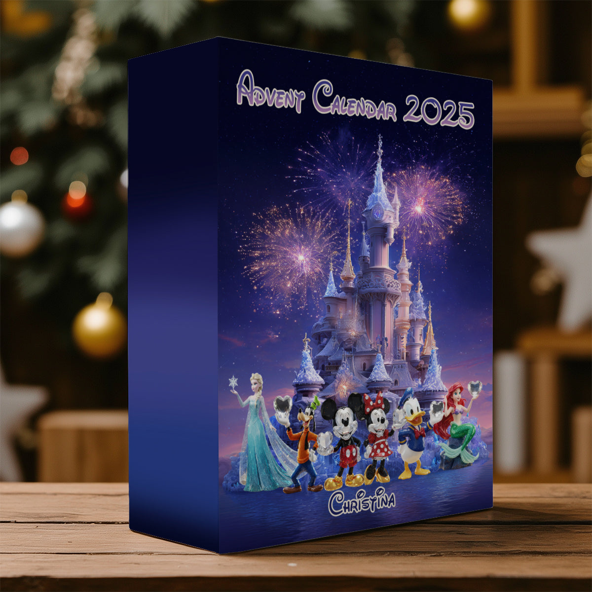 Personalized Advent Calendar with Custom Ornaments for Christmas Folded Advent Calendar With Ornaments GradoCreations