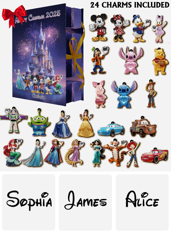 Personalized Advent Calendar with Custom Ornaments for Christmas Folded Advent Calendar With Ornaments GradoCreations