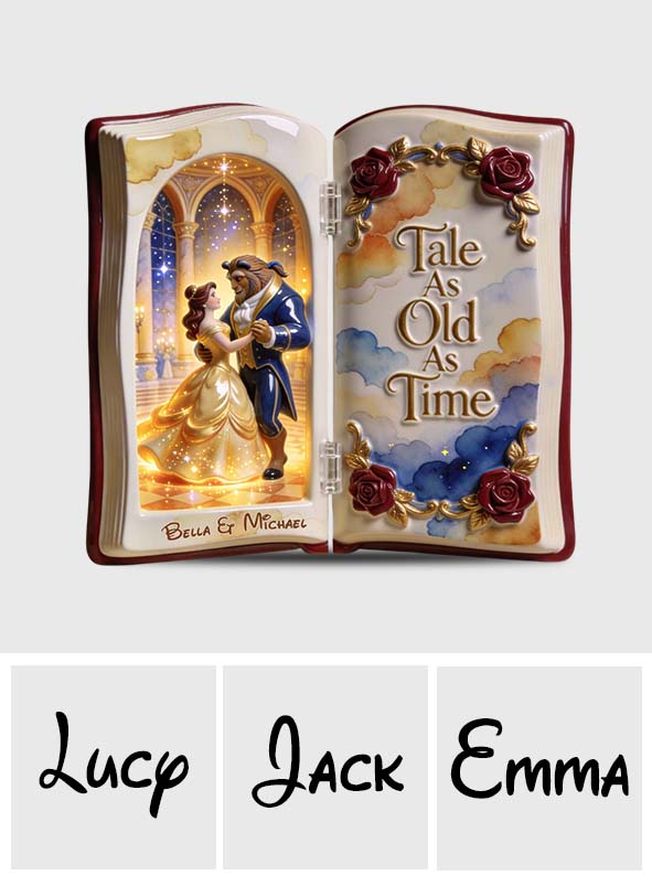 Personalized Acrylic Diptych Beauty and the Beast Art Gift Acrylic Diptych GradoCreations
