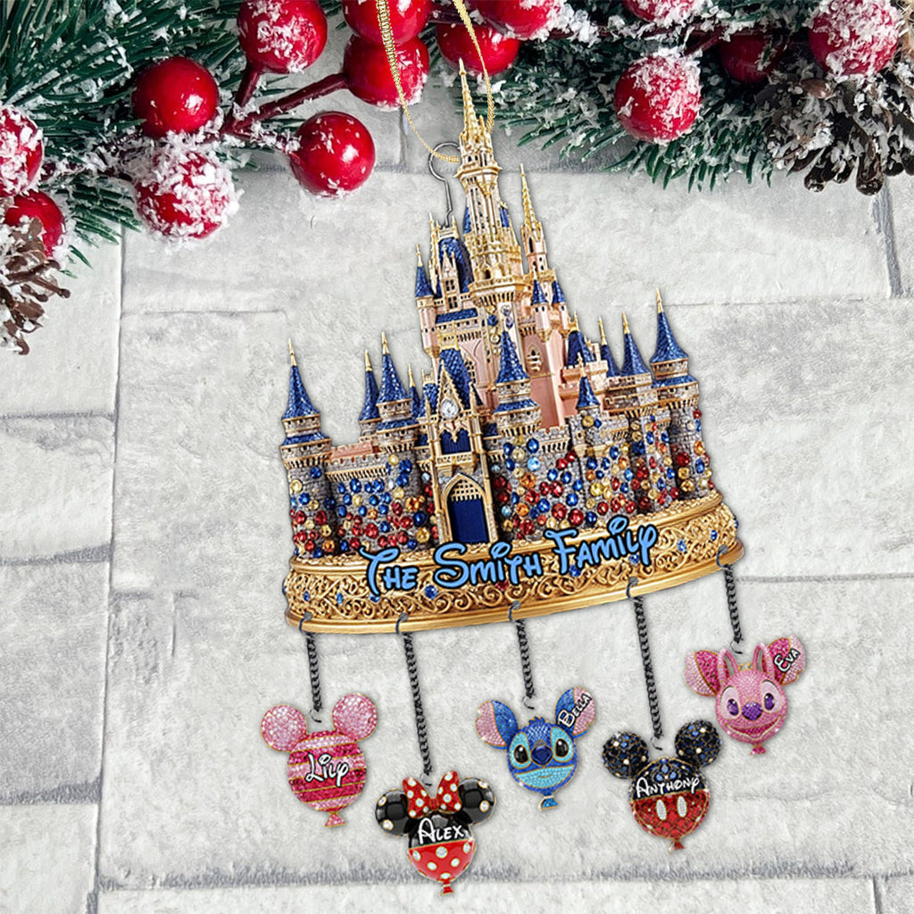 Personalized Magical Castle Family Ornament with Custom Charms Ornament With Charm GradoCreations