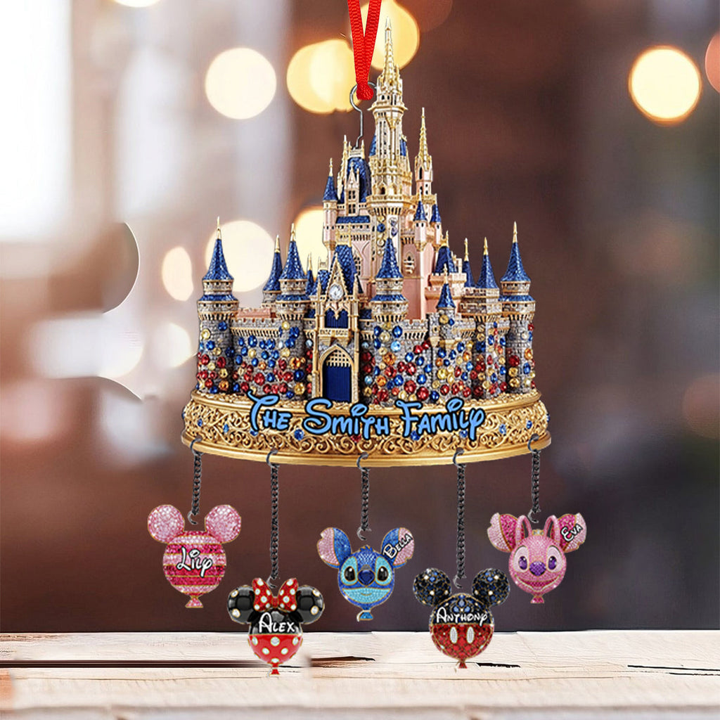 Personalized Magical Castle Family Ornament with Custom Charms Ornament With Charm GradoCreations