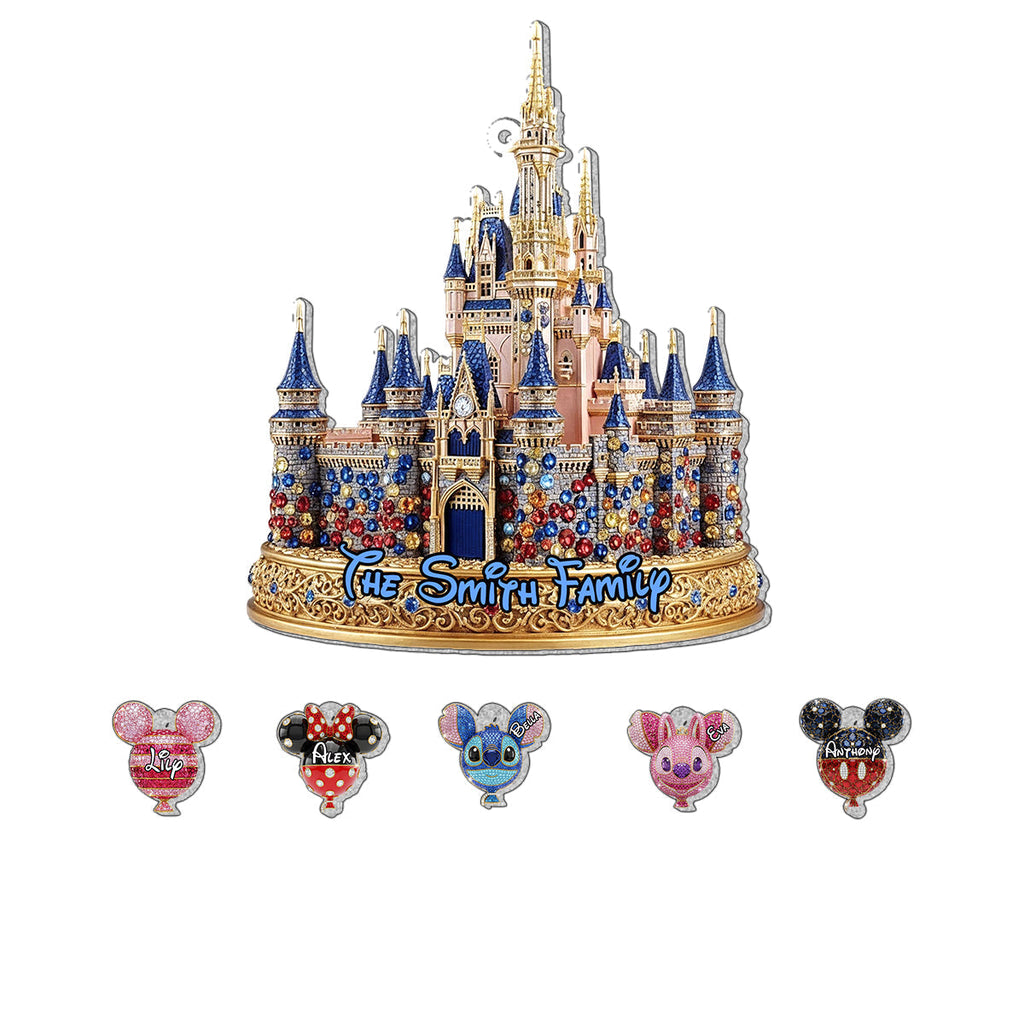 Personalized Magical Castle Family Ornament with Custom Charms Ornament With Charm GradoCreations