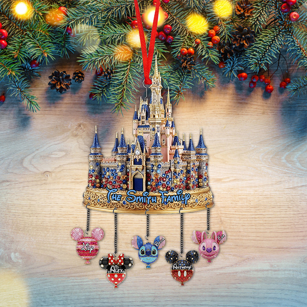Personalized Magical Castle Family Ornament with Custom Charms Ornament With Charm GradoCreations