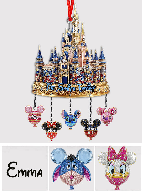 Personalized Magical Castle Family Ornament with Custom Charms Ornament With Charm GradoCreations