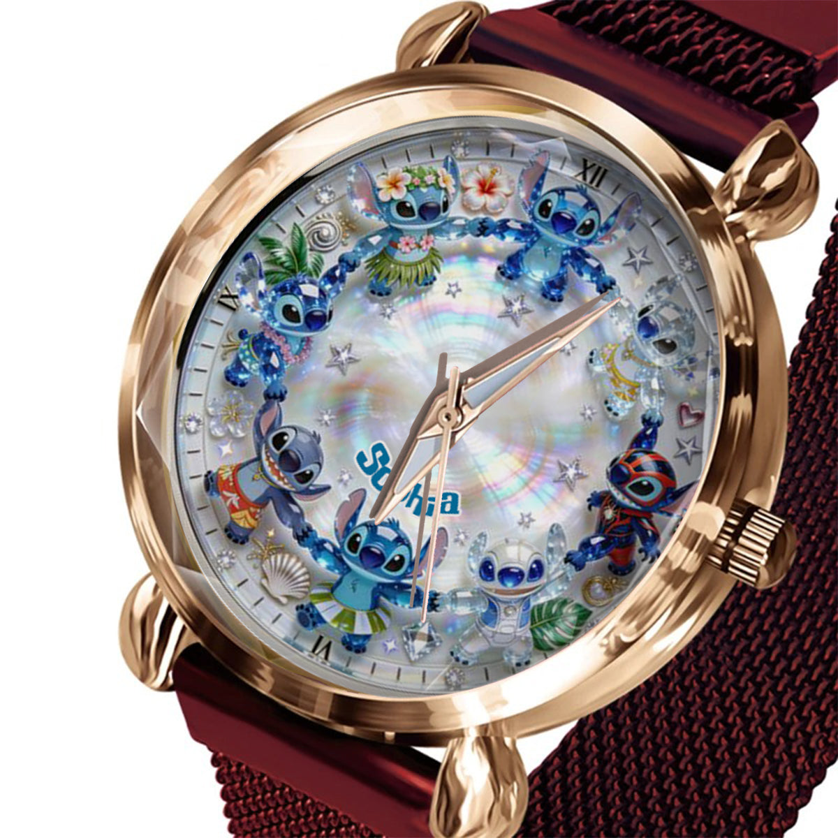 Personalized Ohana Women’s Hand Watch with Custom Name Gift Women Hand Watch GradoCreations