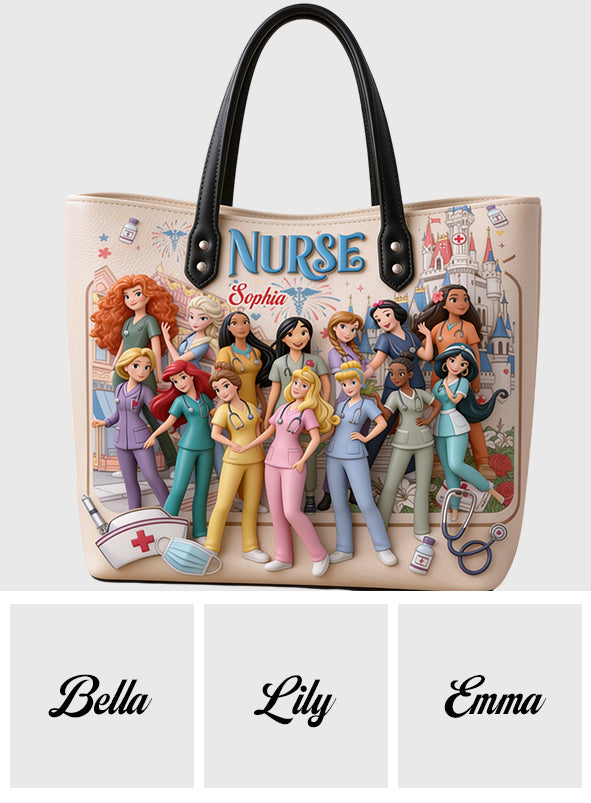 Personalized Nurse Tote Bag with Custom Name Gift for Nurse Leather Bag GradoCreations