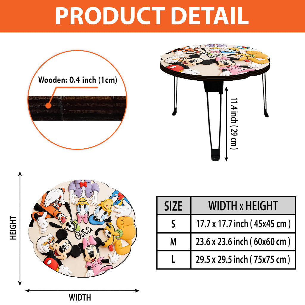 Personalized Disney Mouse Table Custom Shape Gift for Kids Table Custom Shape GradoCreations