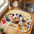 Personalized Disney Kitchen Drying Mat with Name Custom Design Drying Mat GradoCreations