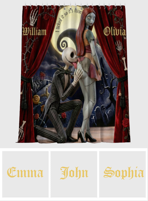 Personalized Nightmare Blackout Curtains Custom Name Set Window Curtains GradoCreations