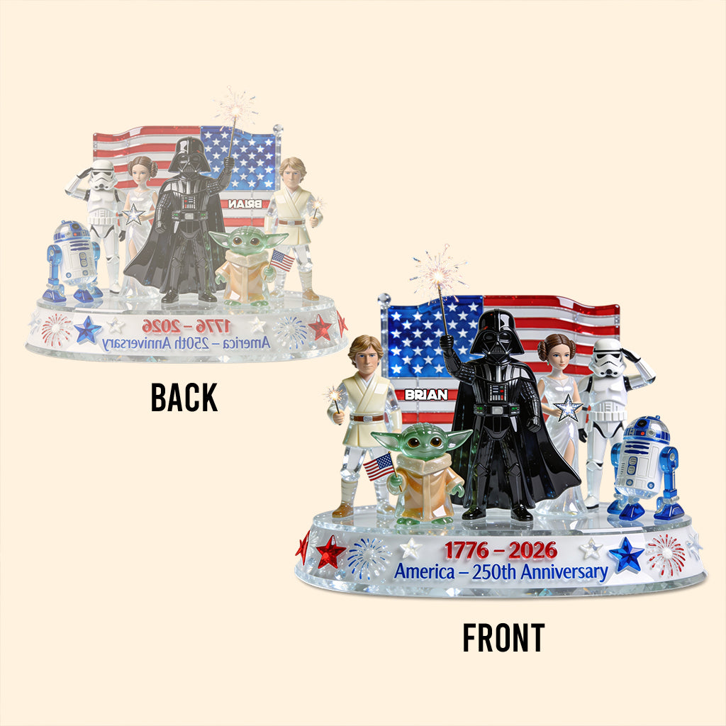 Personalized 250 Years Independence Acrylic Plaque Custom Name Gift for Family Custom Shaped Acrylic Plaque GradoCreations