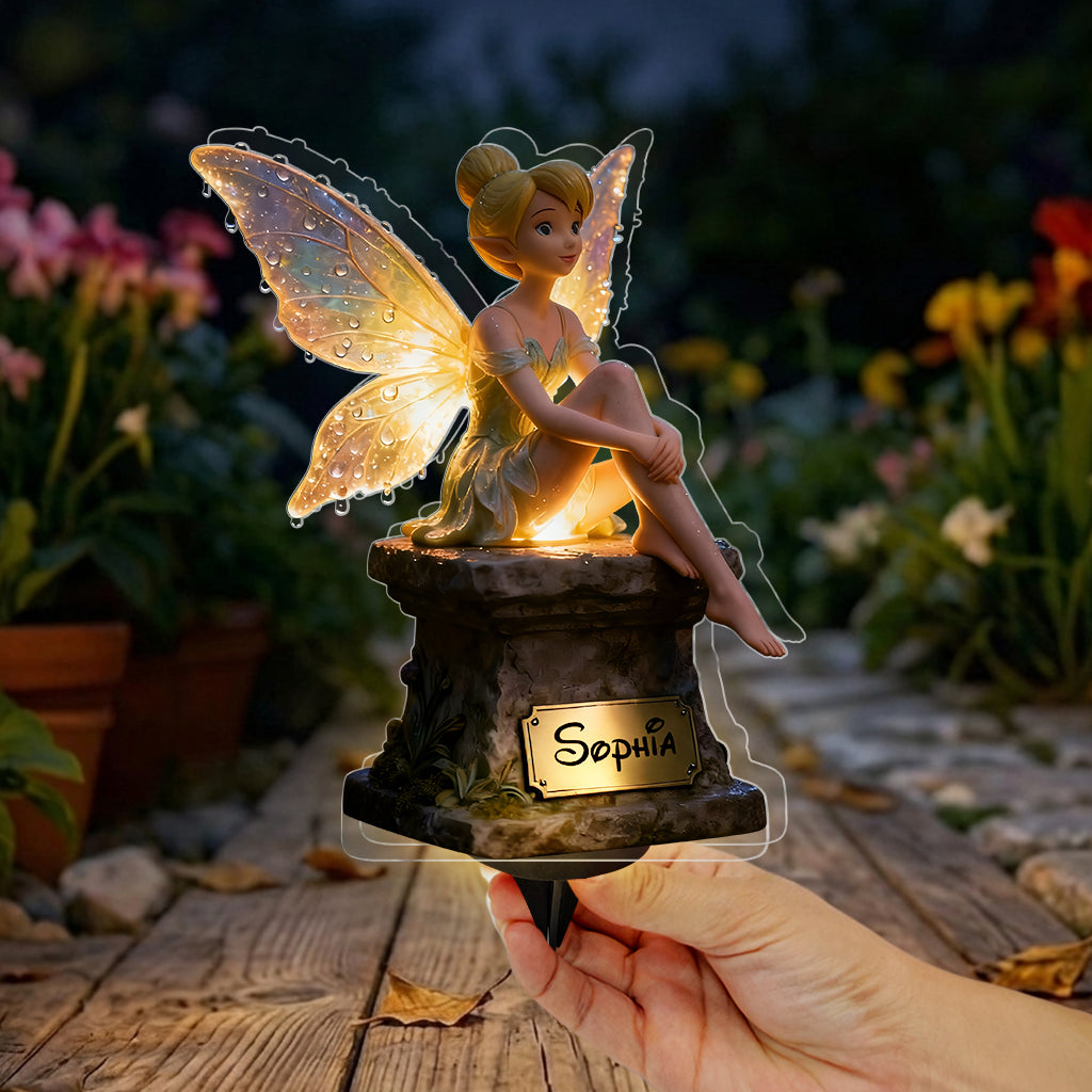 Personalized Solar Acrylic Fairy Light Custom Name Garden Decor Solar Acrylic Light GradoCreations