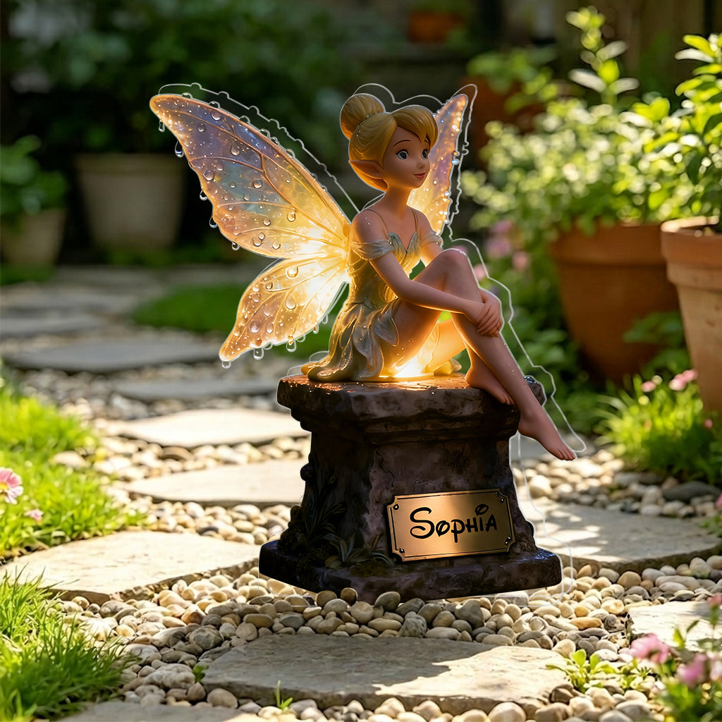 Personalized Solar Acrylic Fairy Light Custom Name Garden Decor Solar Acrylic Light GradoCreations