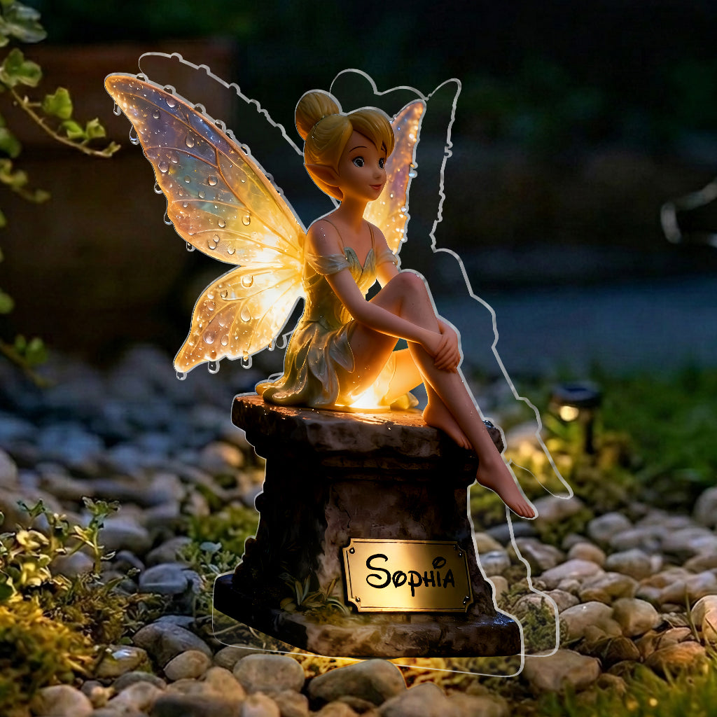 Personalized Solar Acrylic Fairy Light Custom Name Garden Decor Solar Acrylic Light GradoCreations