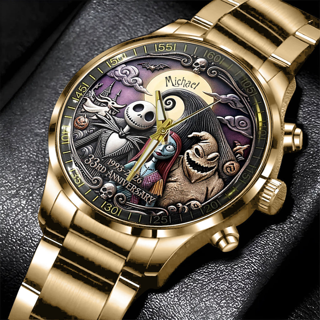 Personalized 33rd Anniversary Hand Watch Custom Name Gift Hand Watch GradoCreations