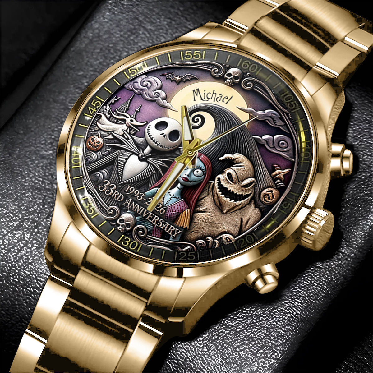 Personalized 33rd Anniversary Hand Watch Custom Name Gift Hand Watch GradoCreations