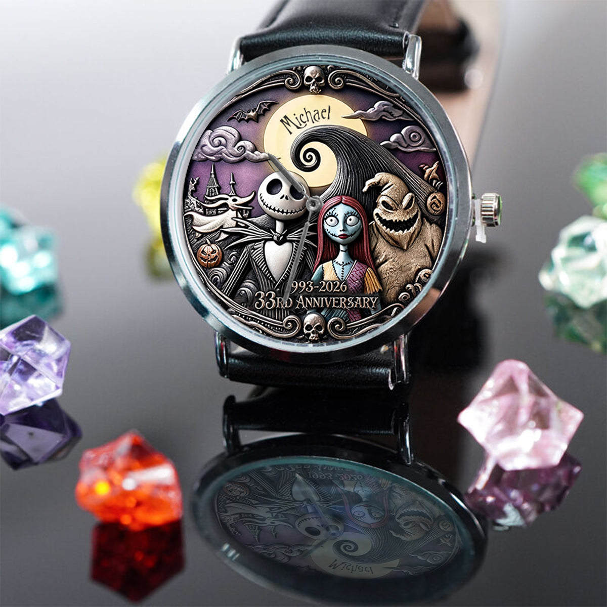 Personalized 33rd Anniversary Hand Watch Custom Name Gift Hand Watch GradoCreations
