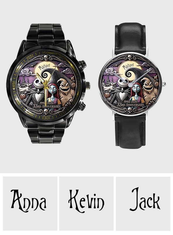 Personalized 33rd Anniversary Hand Watch Custom Name Gift Hand Watch GradoCreations