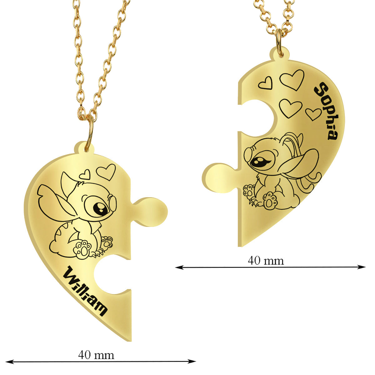 Personalized Ohana Matching Pendant Necklace Gift for Couples Matching Pendant Necklace GradoCreations
