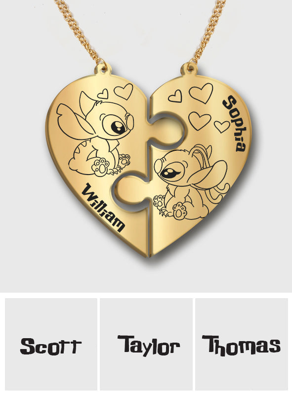 Personalized Ohana Matching Pendant Necklace Gift for Couples Matching Pendant Necklace GradoCreations