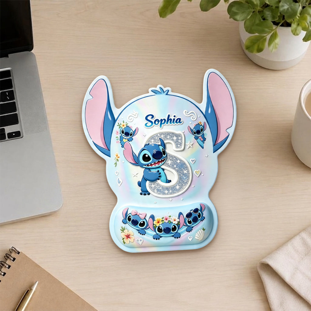 Custom Shape Mouse Pad with Cute Blue Alien Design | Personalized Gift Mouse Pad Custom Shape GradoCreations