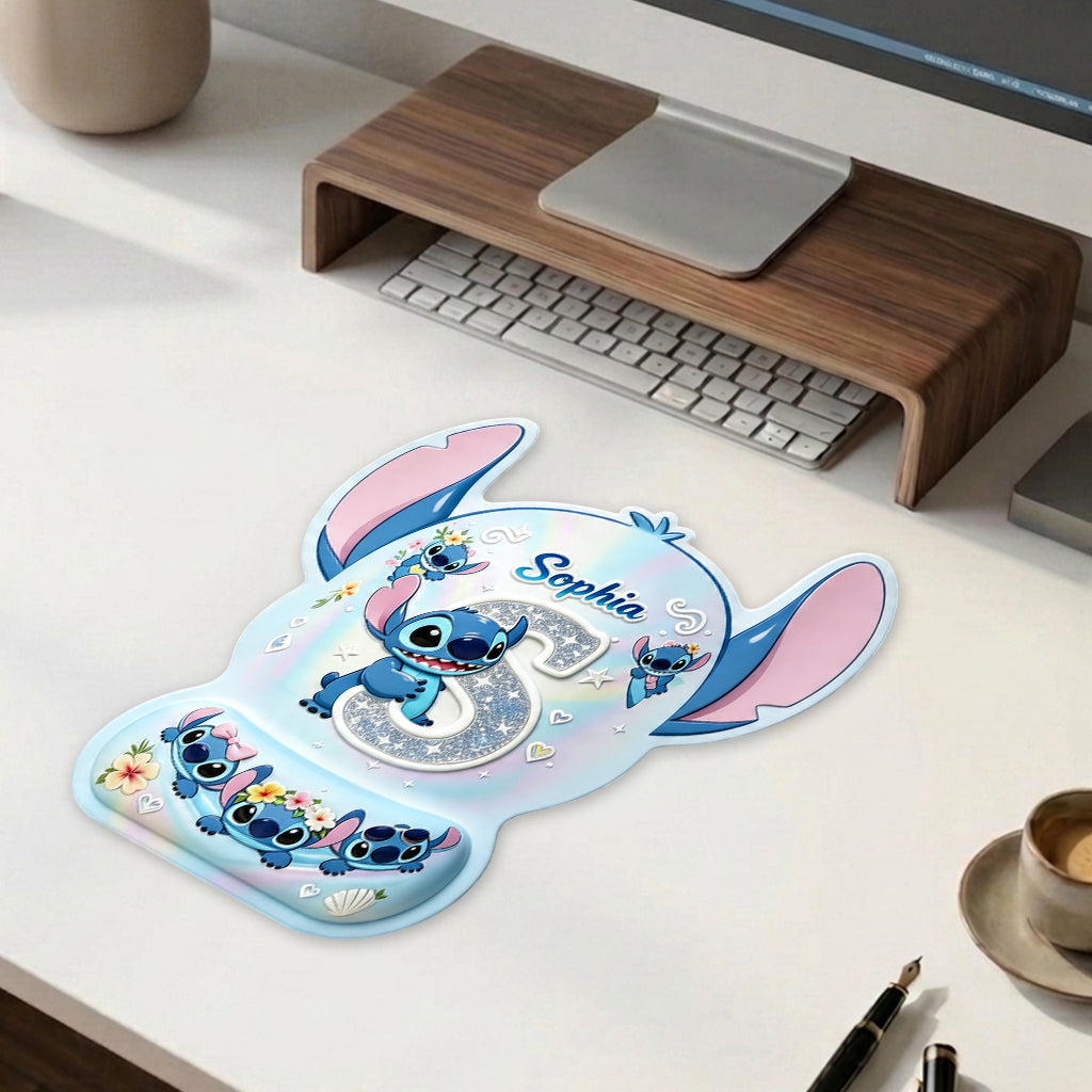 Custom Shape Mouse Pad with Cute Blue Alien Design | Personalized Gift Mouse Pad Custom Shape GradoCreations