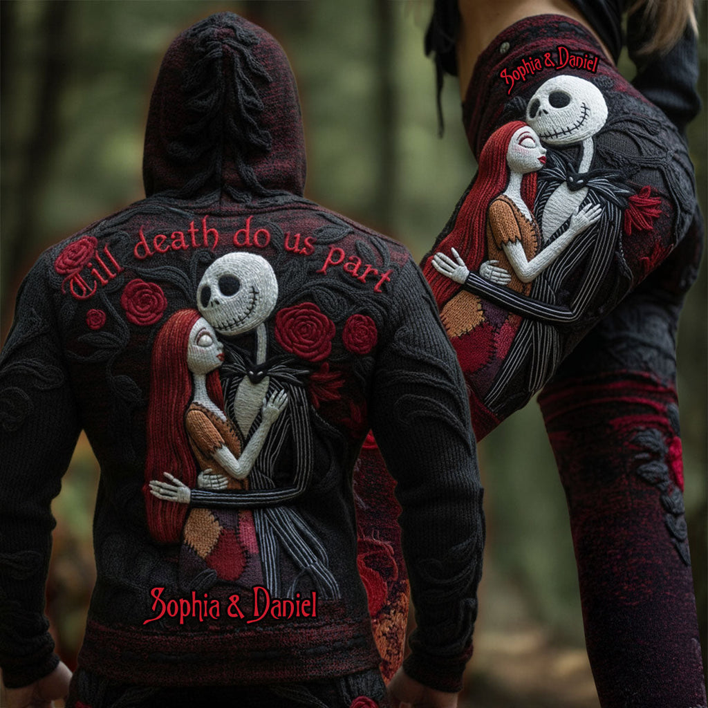 Personalized Hoodie & Leggings Set Till Death Do Us Part Gift for Couple Hoodie & Leggings GradoCreations