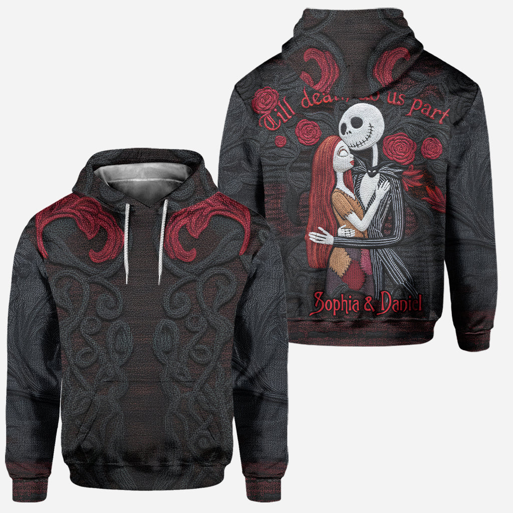 Personalized Hoodie & Leggings Set Till Death Do Us Part Gift for Couple Hoodie & Leggings GradoCreations