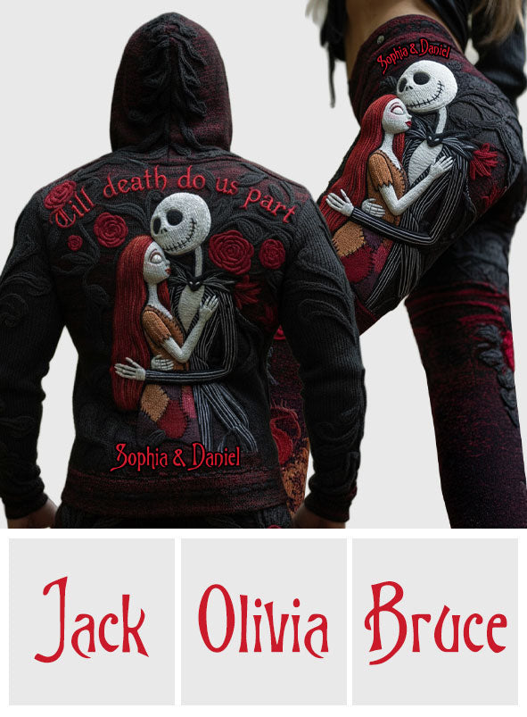 Personalized Hoodie & Leggings Set Till Death Do Us Part Gift for Couple Hoodie & Leggings GradoCreations