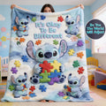 Personalized Autism Awareness Blanket Soft Flannel Gift for Kids Blanket GradoCreations