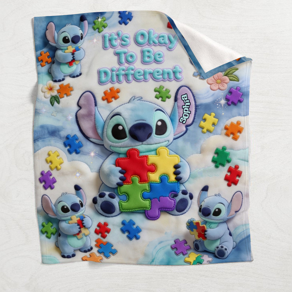 Personalized Autism Awareness Blanket Soft Flannel Gift for Kids Blanket GradoCreations