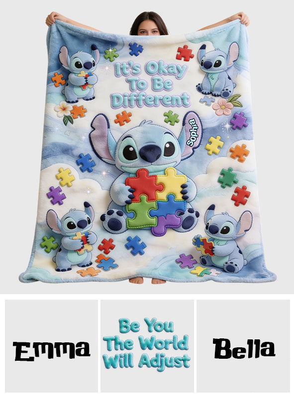 Personalized Autism Awareness Blanket Soft Flannel Gift for Kids Blanket GradoCreations