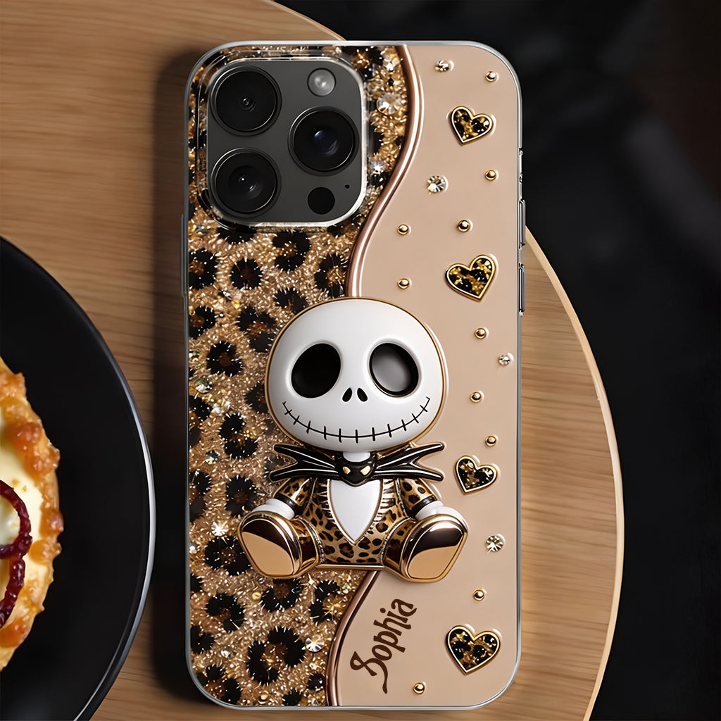 Personalized Leopard Spooky Vibes Phone Case Gift for Her Phone Case GradoCreations