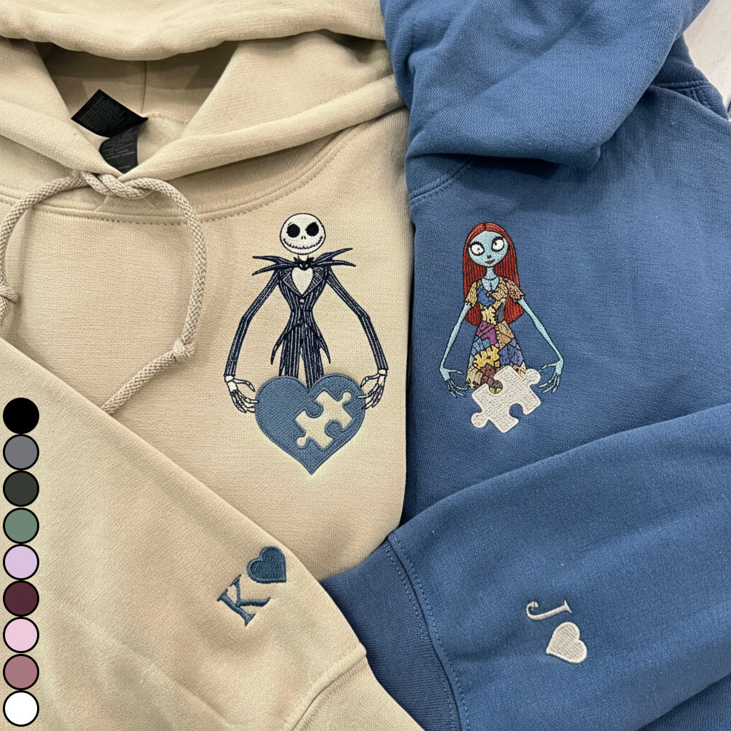 Personalized Nightmare Couple Matching Hoodies Gift for Couples All Over Shirt GradoCreations