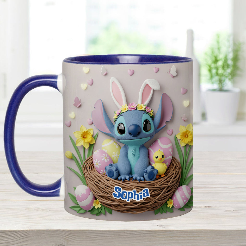 Personalized Easter Accent Mug Custom Name Gift for Kids Accent Mug GradoCreations