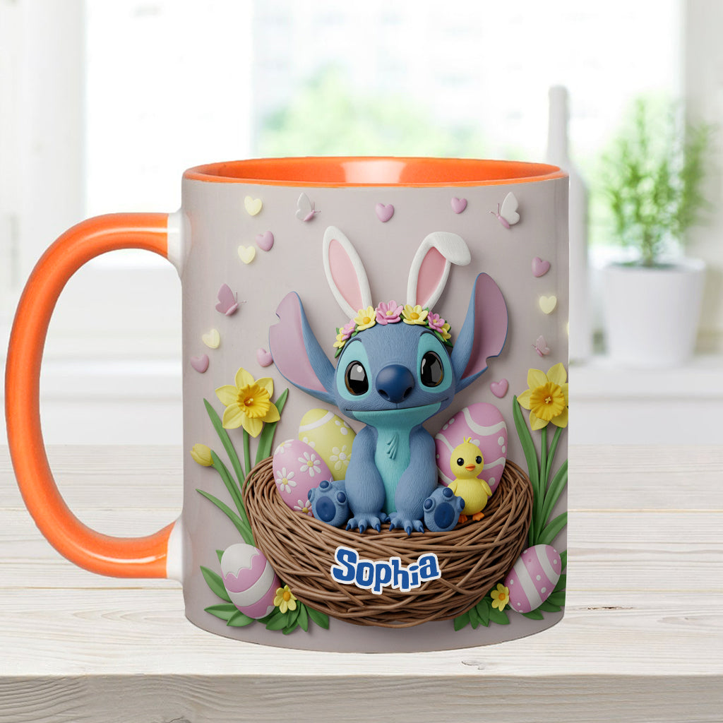Personalized Easter Accent Mug Custom Name Gift for Kids Accent Mug GradoCreations