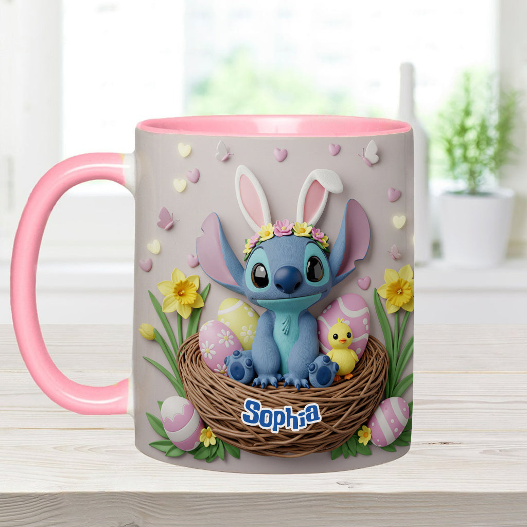 Personalized Easter Accent Mug Custom Name Gift for Kids Accent Mug GradoCreations