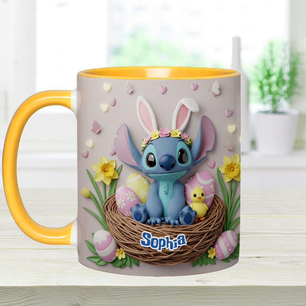 Personalized Easter Accent Mug Custom Name Gift for Kids Accent Mug GradoCreations