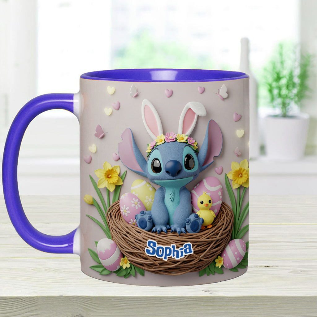Personalized Easter Accent Mug Custom Name Gift for Kids Accent Mug GradoCreations