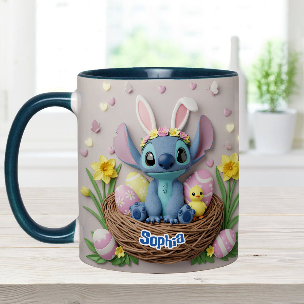 Personalized Easter Accent Mug Custom Name Gift for Kids Accent Mug GradoCreations